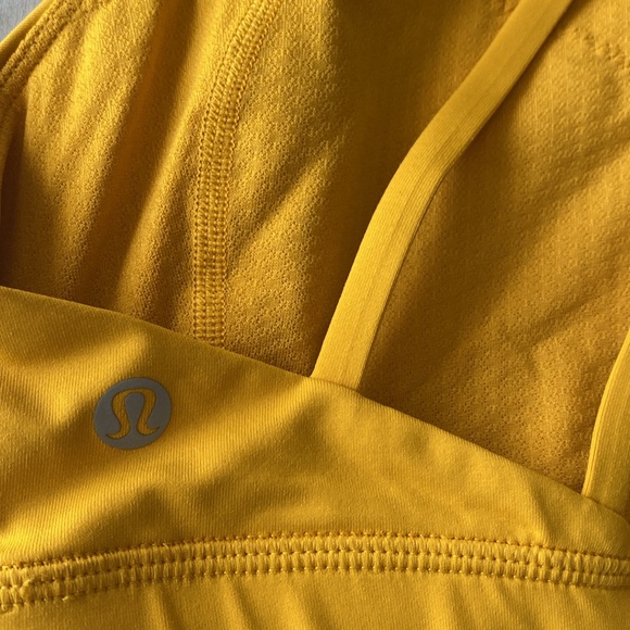 NWT Lululemon free to be serene high neck bra in honey lemon - Picture 10 of 10